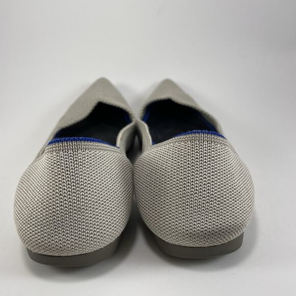 Rothy’s The Point Pointed Toe Flats Womens Size 8 Birdeye Flax Light Gray Rothys - Picture 4 of 9